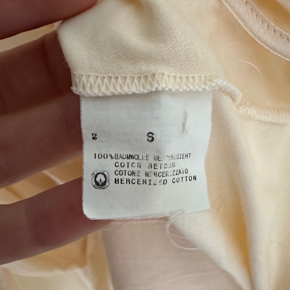 Hanro of Switzerland Cream nightgown with silk Button-Front details size Small - Picture 9 of 9
